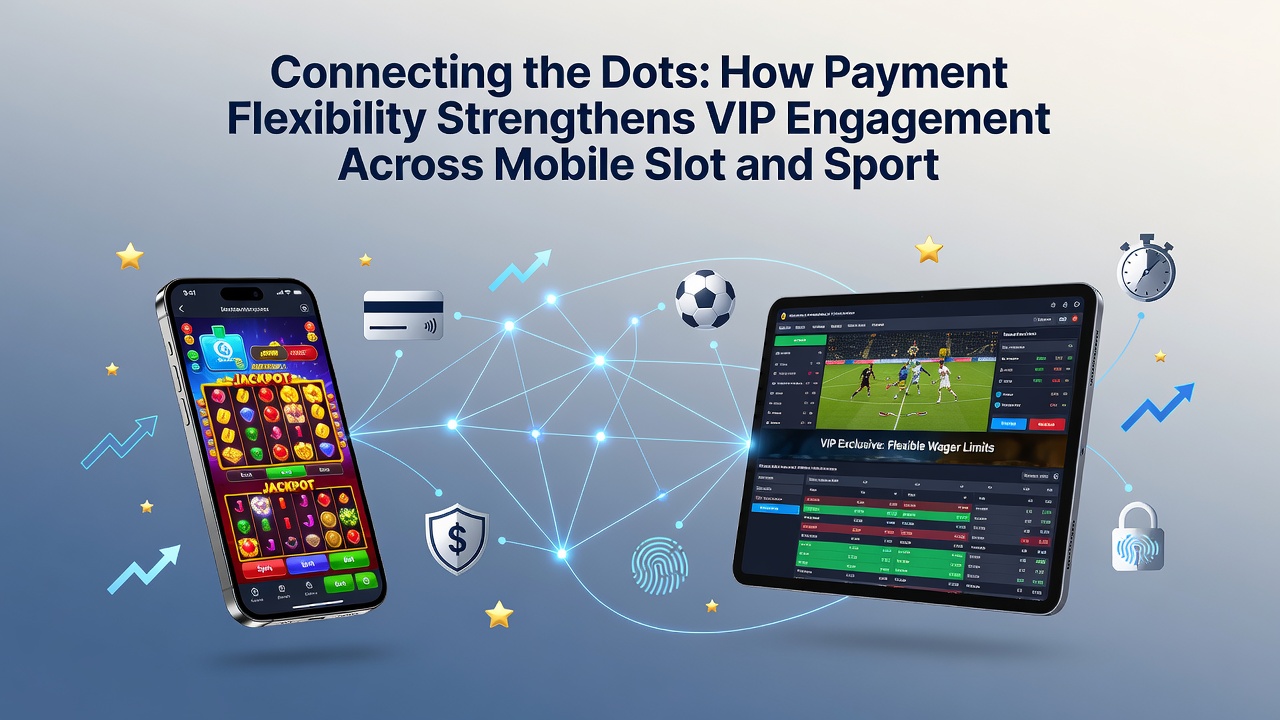 VIP dashboard on mobile showing integrated payments for slots and sports betting
