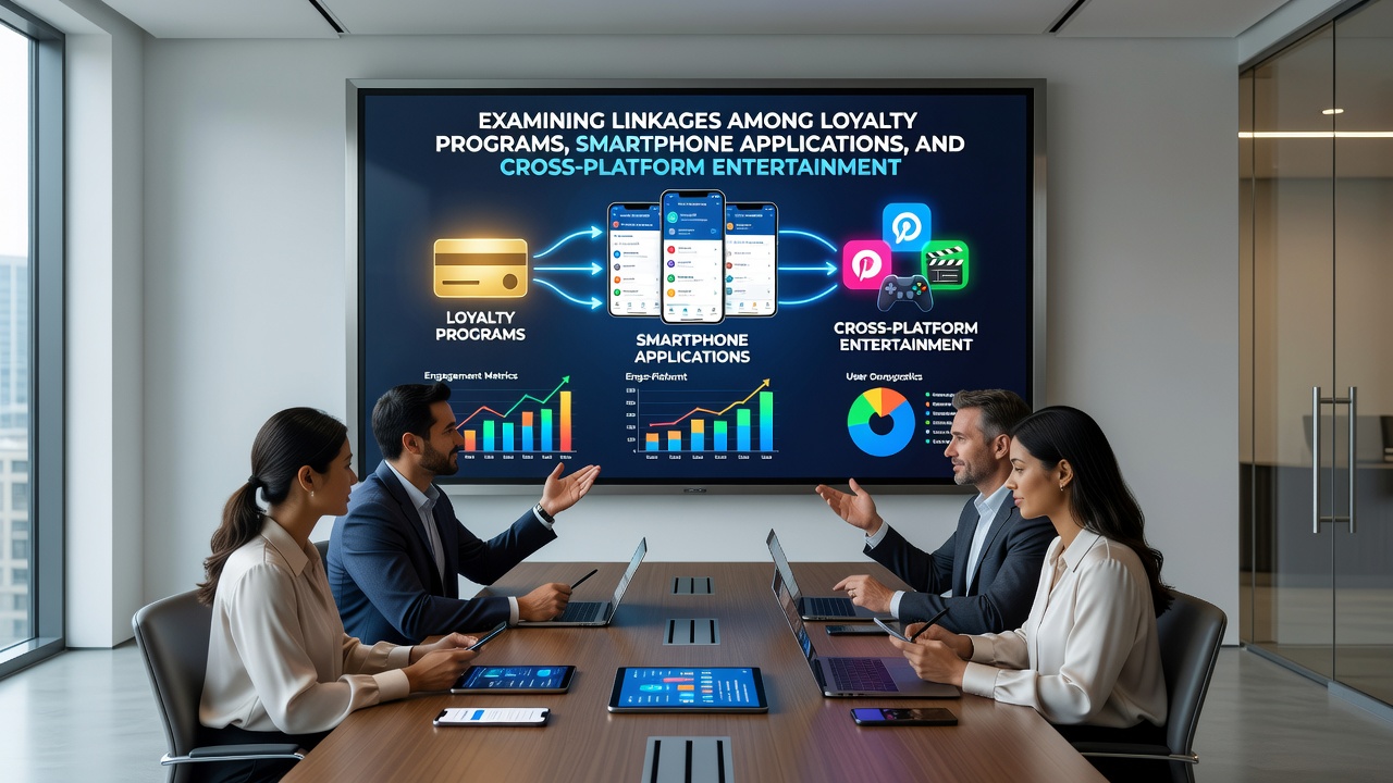 Users interacting with cross-platform entertainment on mobile devices showing loyalty rewards and sports markets