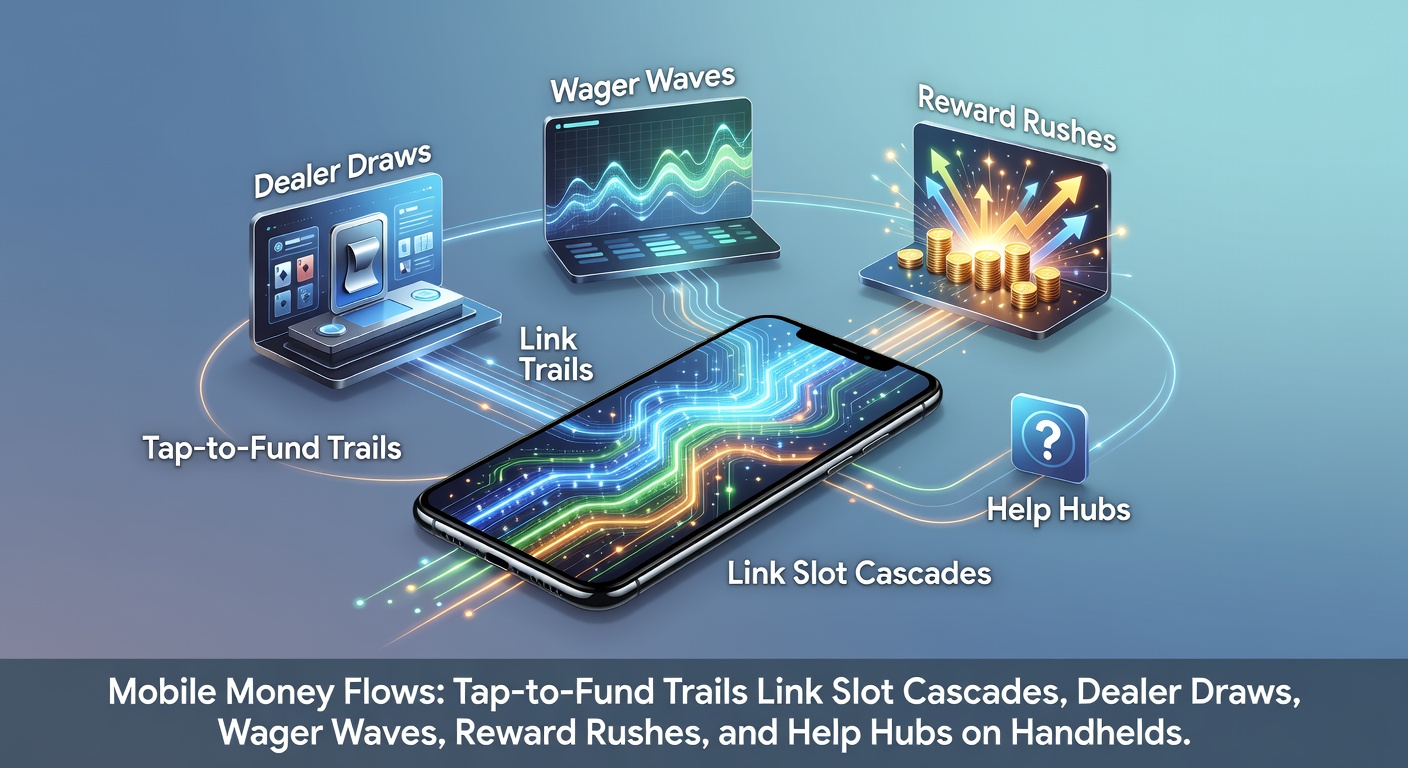 Smartphone screen displaying a seamless tap-to-fund transaction funding a vibrant mobile slot game with cascading reels and instant wager options