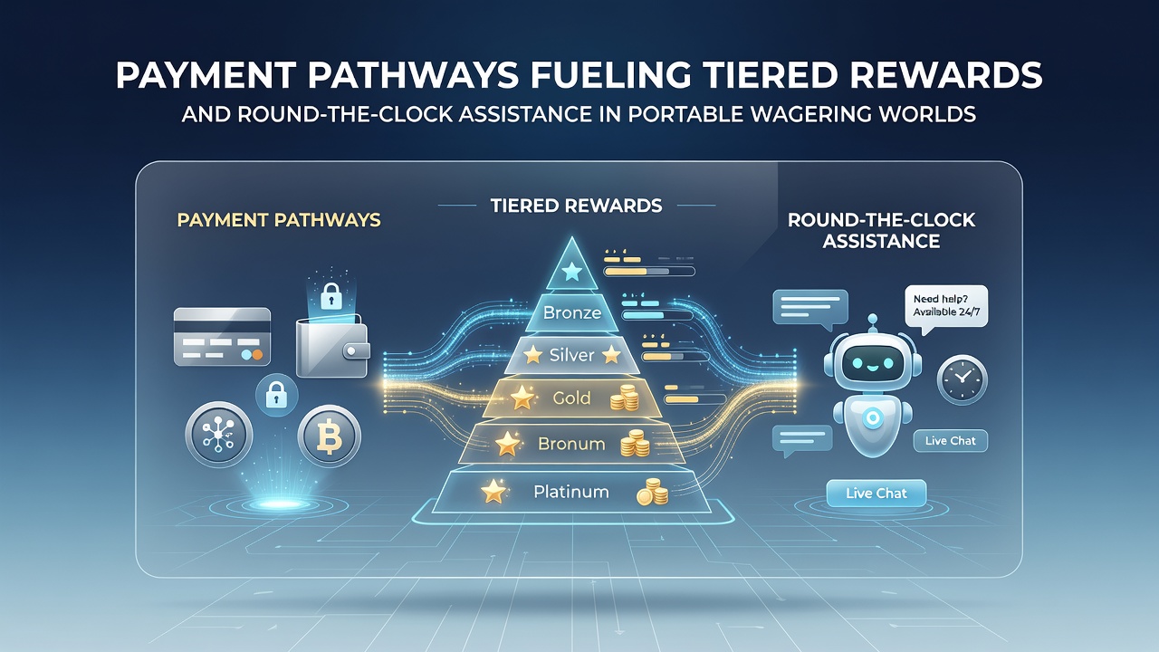 Support representatives assisting users with mobile wagering payments and reward tracking on handheld devices