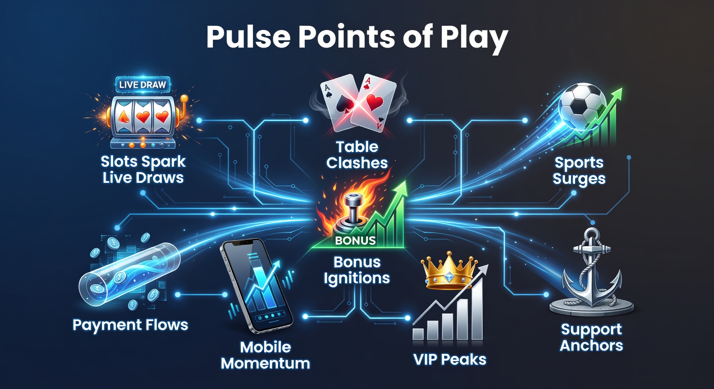 Vibrant online gaming interface showing slots, live draws, and sports betting action pulsing with energy